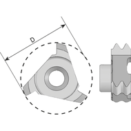 Cutting insert C18 11 W G 55° BSW/BSF/BSP (insert size 18mm) AMT7